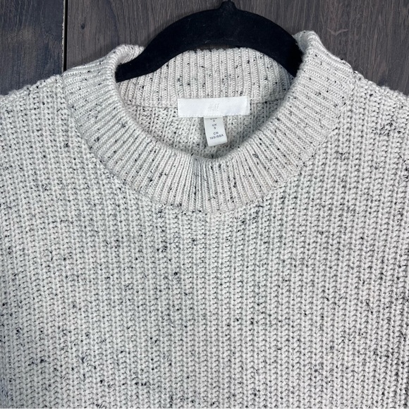 -💙2/$40💙H&M Crew Neck Ribbed Chunky Knit Speckled Woven Sweater Size Small - Picture 6 of 15